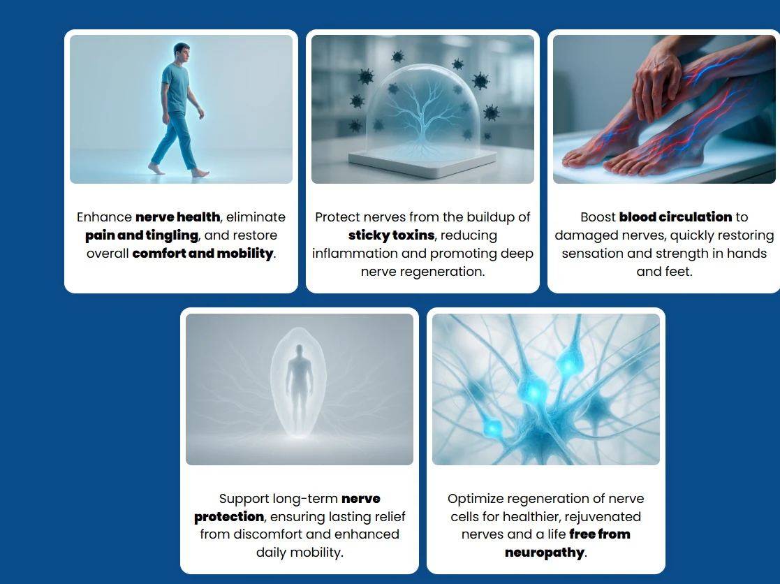 Nervecept benefits — nerve comfort, circulation, protection and mobility